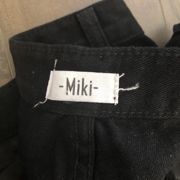 MIKI Black Wide Leg Cropped Jeans - Picture 4 of 4